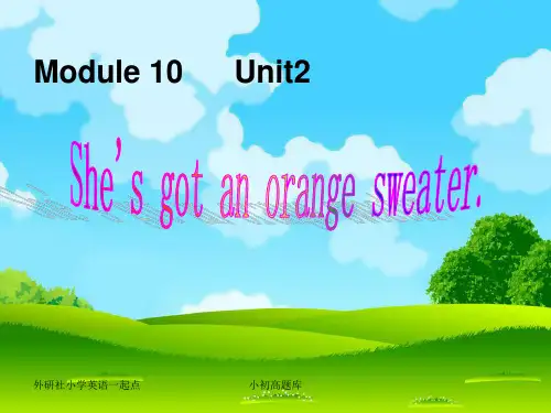 外研社英语三起点三年级下册M10U2