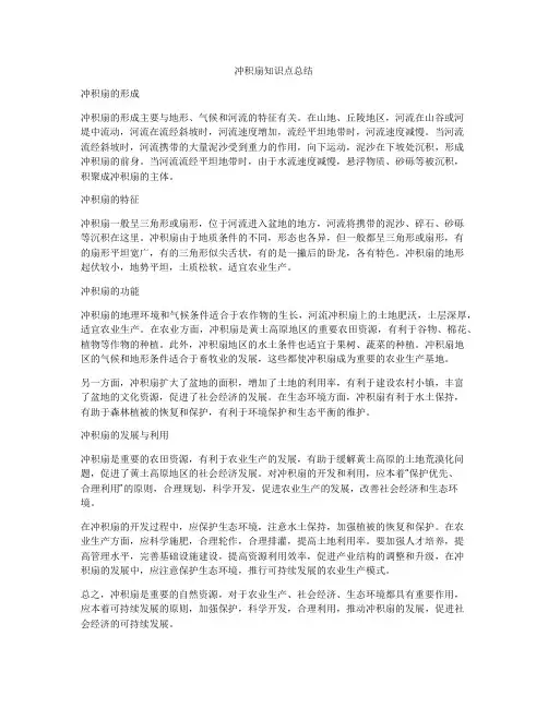 冲积扇知识点总结