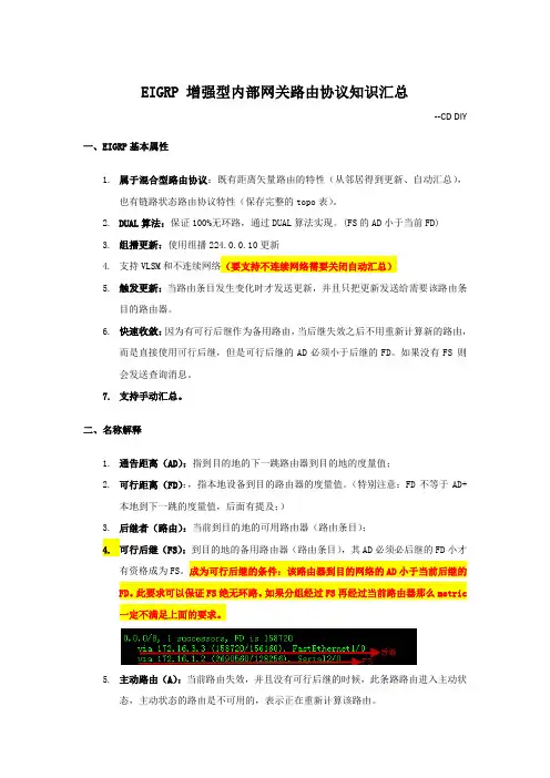 cisco 私有路由协议 Eigrp 详解