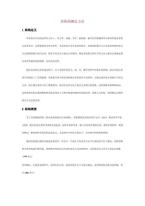 织构的测定方法