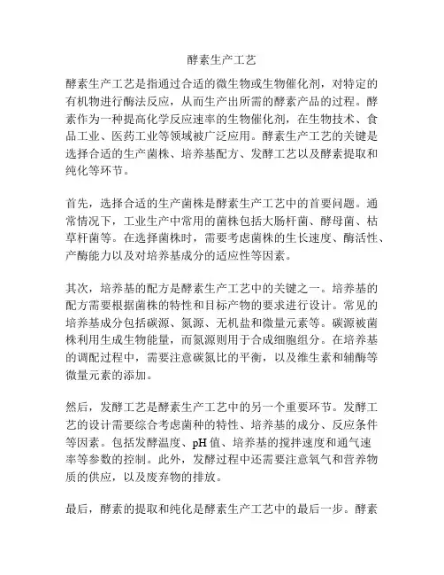 酵素生产工艺