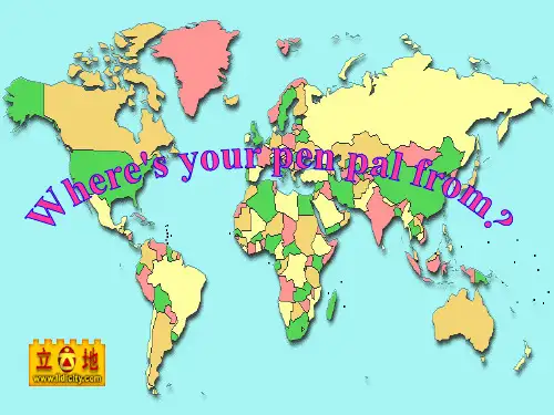 七年级英语Where’your pen pal from课件(1)