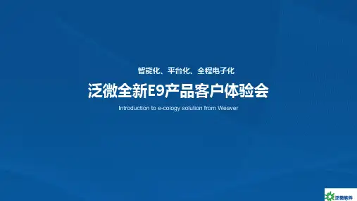 E9产品说明(智能化、平台化、全程电子化)-V3.5