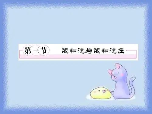 新课标人教版3-3选修三9.3《饱和汽与饱和汽压》精品