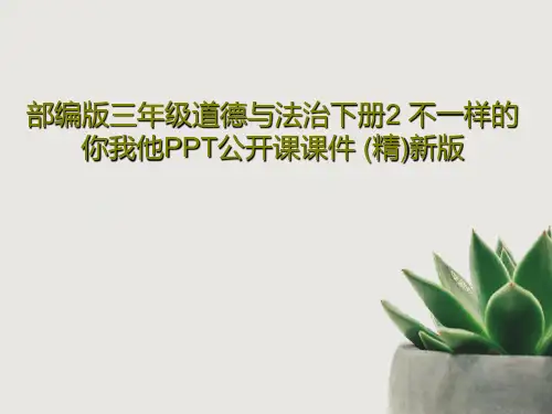 部编版三年级道德与法治下册2 不一样的你我他PPT公开课课件 (精)新版共25页文档