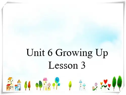 人教版新起点小学英语五年级下册Unit 6 Growing Up Lesson 3 课件 1(1)