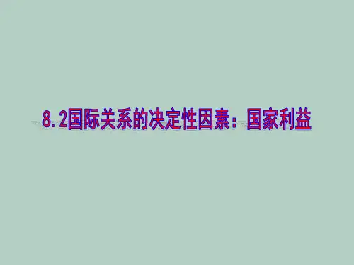 高中政治必修二：8.2 国际关系的决定性因素：国家利益 (2)课件(共10张PPT)