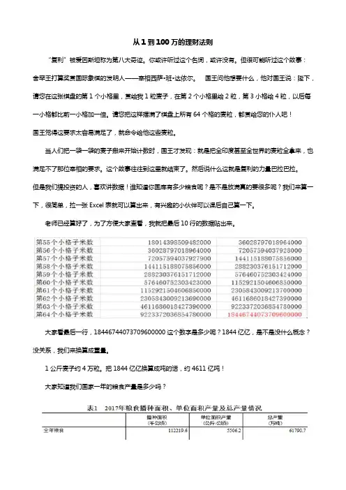 复利的威力