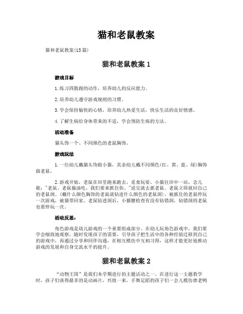 猫和老鼠教案