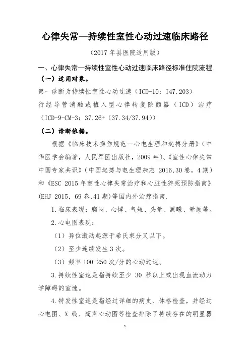 心律失常—持续性室性心动过速(县医院适用版)