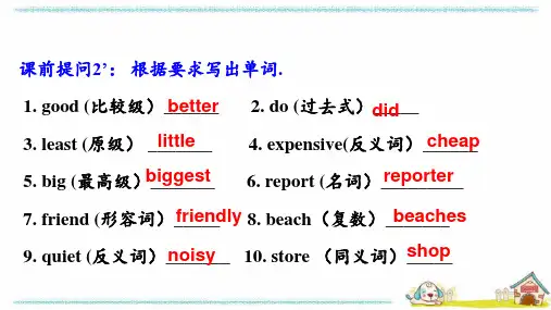 Unit 4  Section A (3a-3c)  人教版英语八年级上册