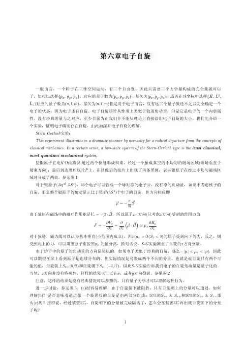 第六章电子自旋