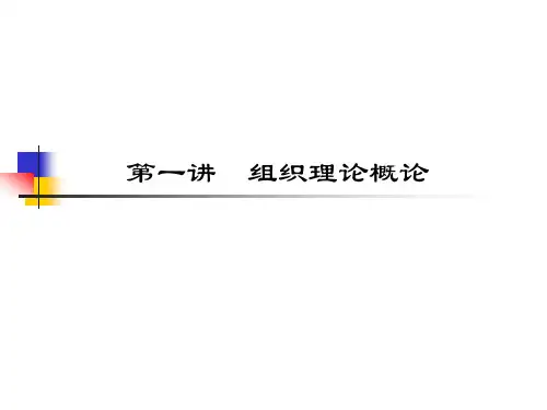 组织理论与设计组织理论概论