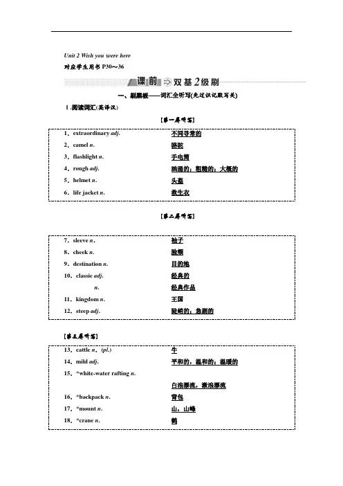 2018-2019学年高中新创新一轮复习英语译林版讲义：必