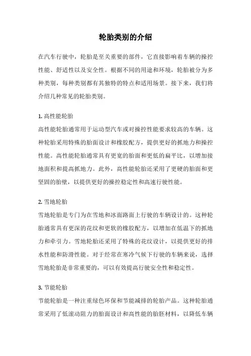 轮胎类别的介绍
