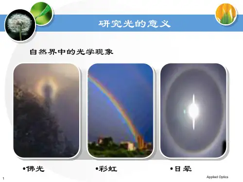 最新应用光学第一章PPT课件