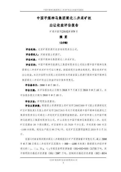 中国平煤神马集团梁北二井采矿权