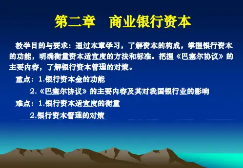 银行资本金的构成