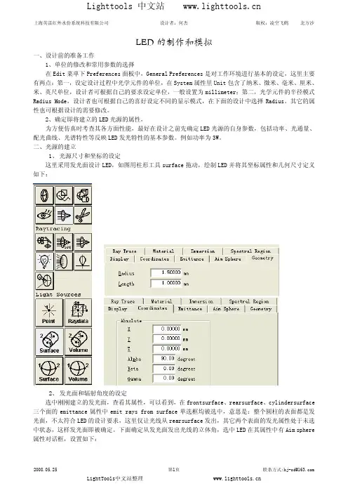 LED和反光杯设计