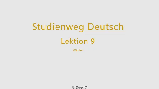 当代大学德语 语法与词汇 PPT课件