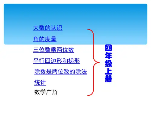 新人教版四年级上册数学总复习课件