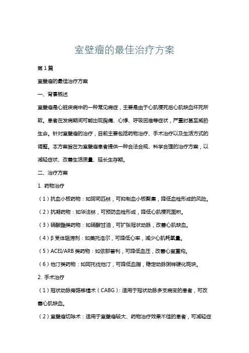 室壁瘤的最佳治疗方案