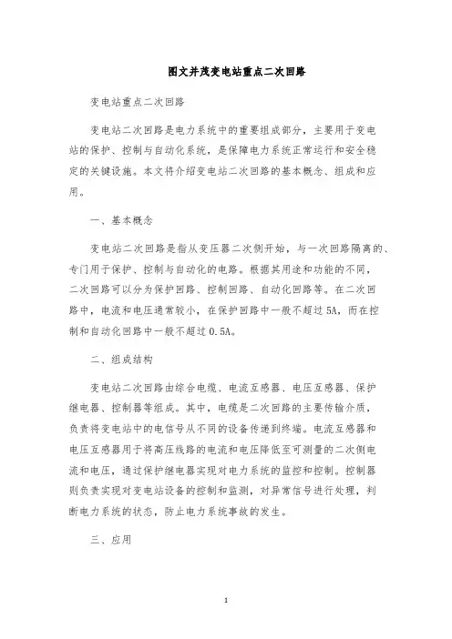 图文并茂变电站重点二次回路