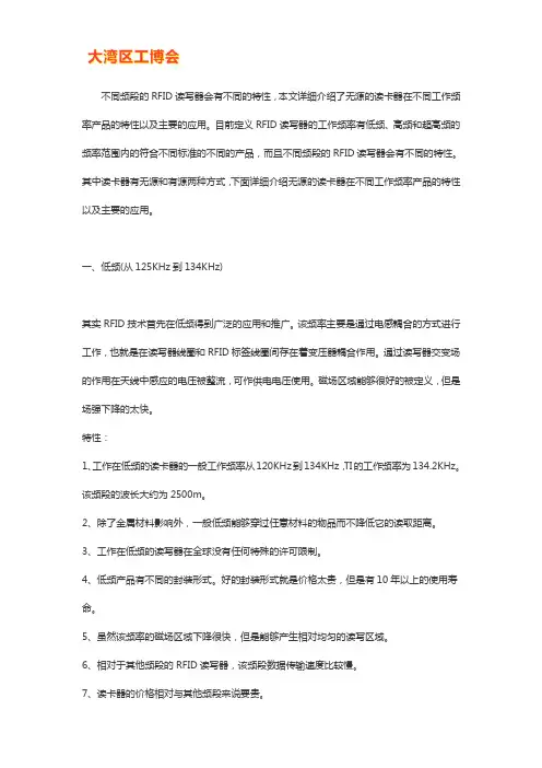 超高频电子标签工作频率