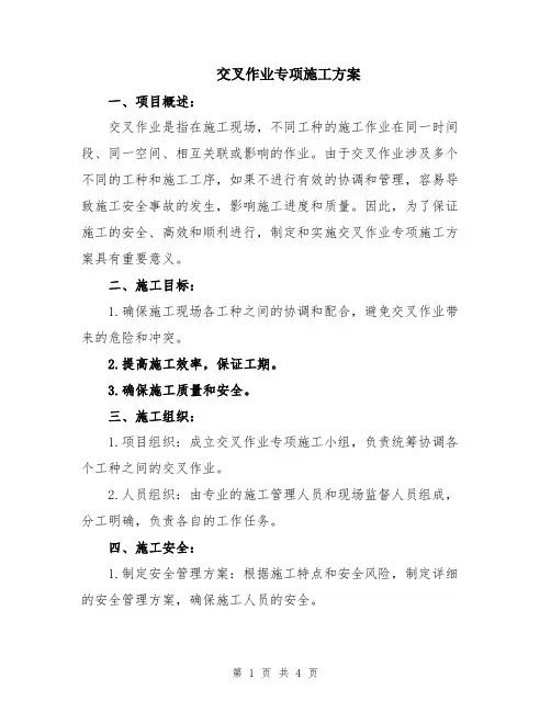 交叉作业专项施工方案