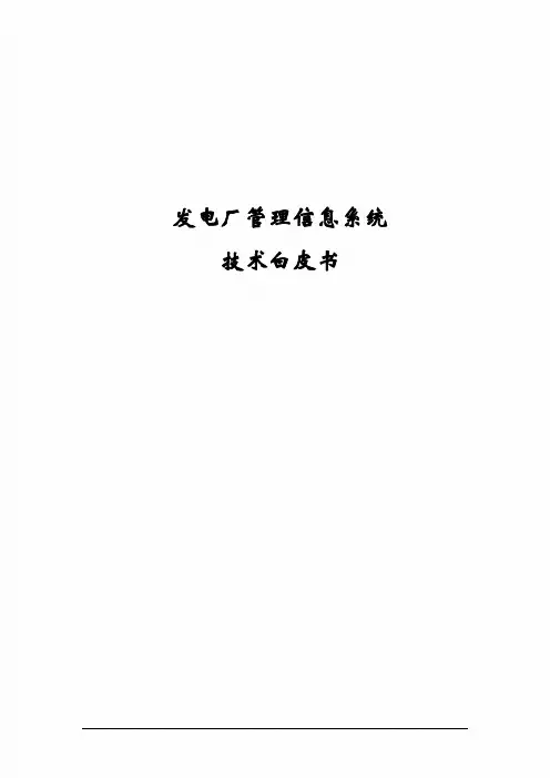 发电厂管理信息系统