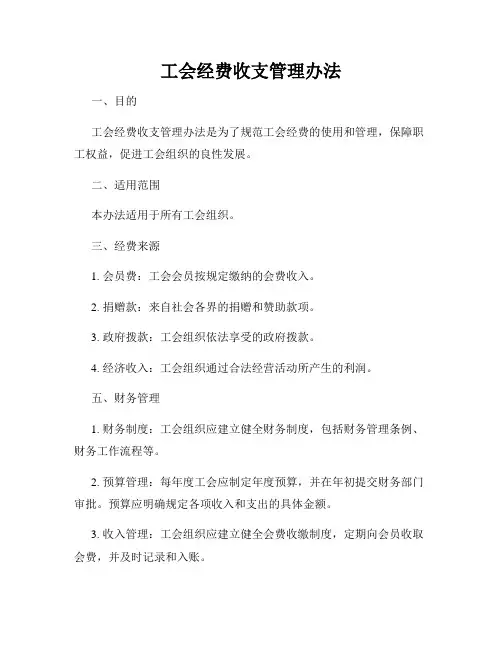 工会经费收支管理办法