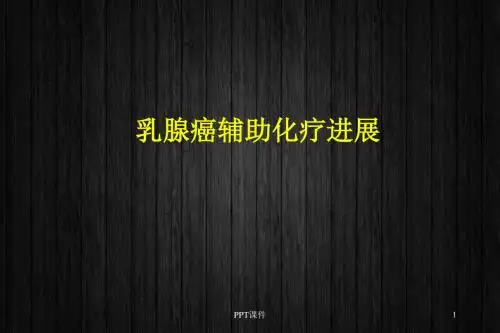 乳腺癌辅助化疗进展  ppt课件