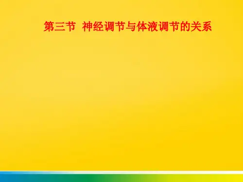 第三节  神经调节与体液调节的关系完整ppt