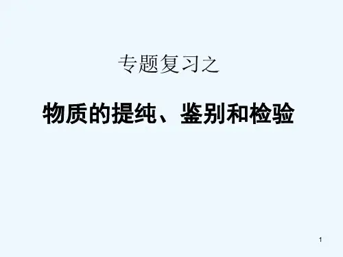物质的提纯鉴别和检验-PPT课件
