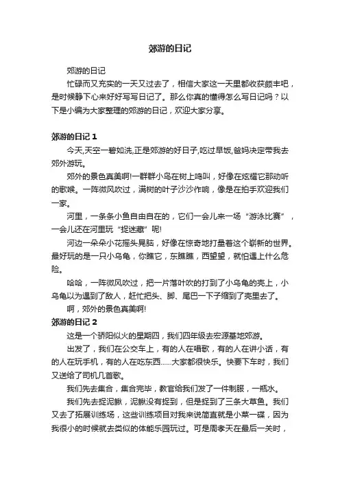 郊游的日记