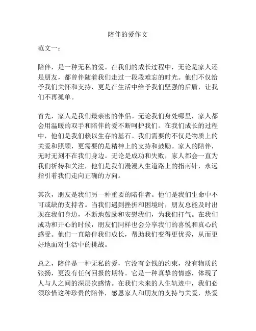 陪伴的爱作文