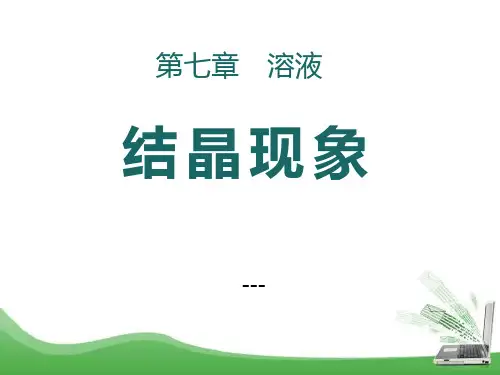 粤教版化学九下7.4《结晶现象》ppt-课件