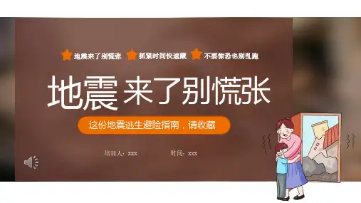 地震灾害安全避险常识小学主题班会PPT课件
