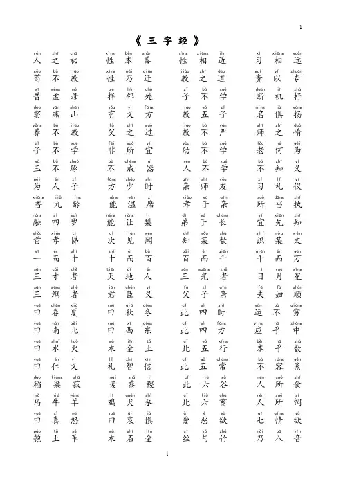《三字经》拼音标注