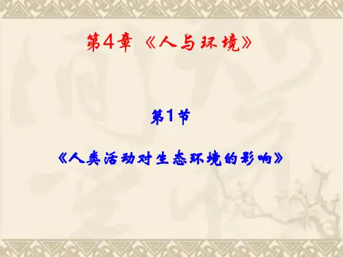 4.1 人类活动对生态环境的影响-【优秀公开课 课件】高二生物同步教学精品课件(人教版2019选择性