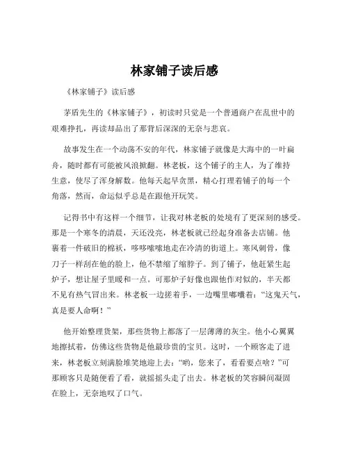 林家铺子读后感