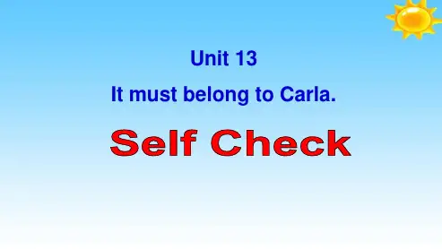 人教版九年级英语全一册unit13_we're_trying_to_save_the_earth_Self_Checkppt课件