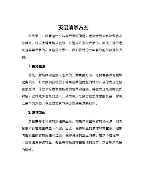 灭鼠消杀方案