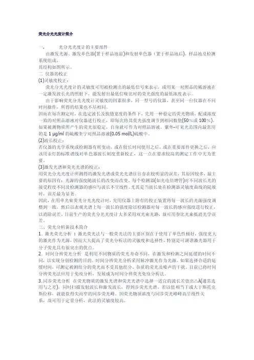 荧光分光光度计简介