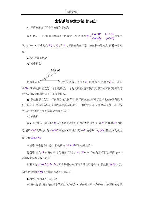 坐标系与参数方程_知识点