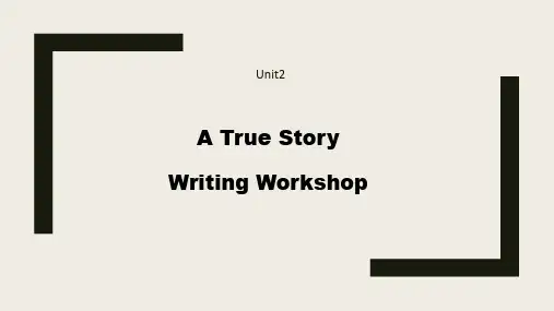 _Unit 2 Writing workshop 课件--高中英语北师大版(2019)必修第一册