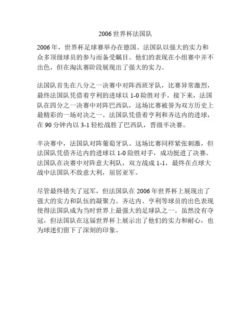 2006世界杯法国队
