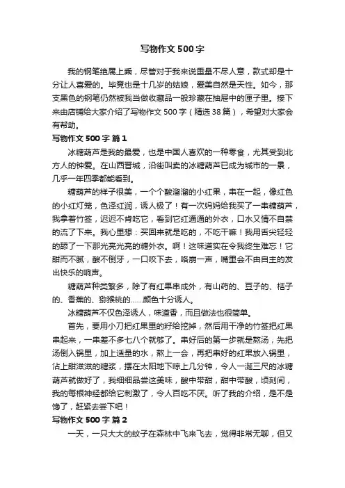 写物作文500字