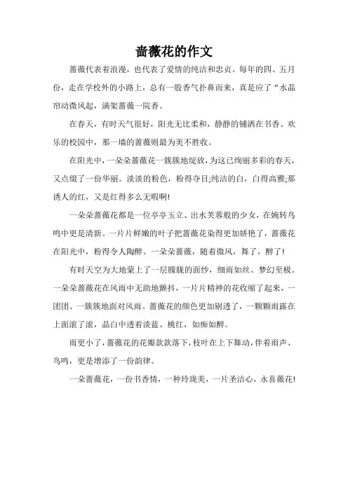 啬薇花的作文
