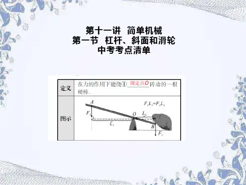 2020年中考物理 第十一讲 简单机械ppt